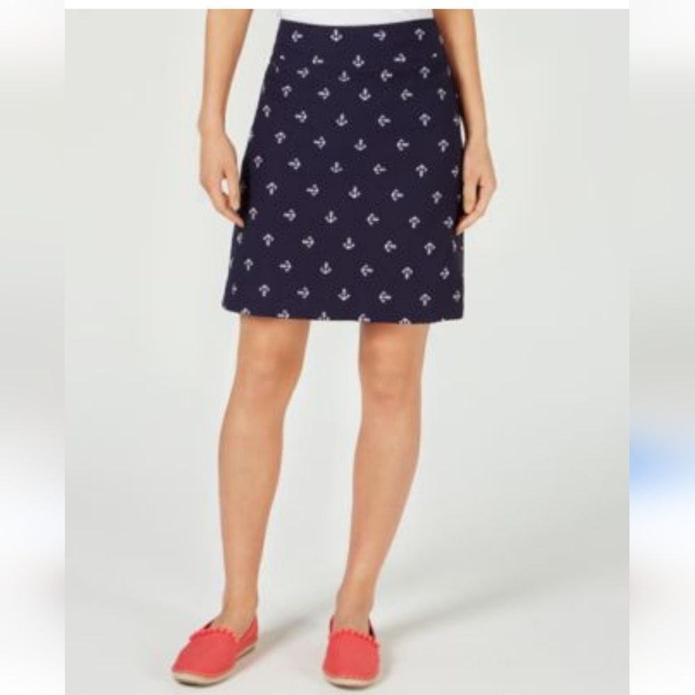 Charter Club Navy Anchor Embrodered Skort. Nautical, Athleisure. Active